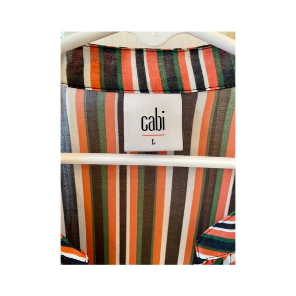 NEW Cabi Ultimate Stripe Blouse Top, Large - Picture 2 of 4